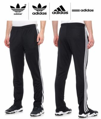 Adidas Men's Tapered 3 Stripe Pants Sizes: M, L, XL Black/White #DU1804