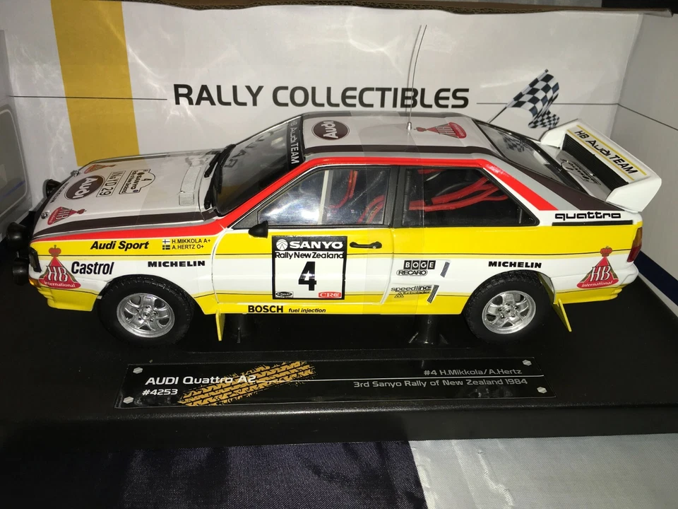 1:18 Sunstar H4253 Hannu Mikkola Audi Quattro A2 #4 Rallye New Zealand 1984 - Immagine 2 di 4