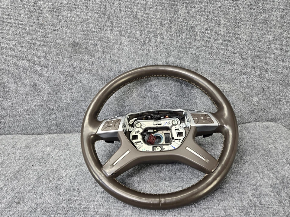 Leather Steering Wheel W/ Paddle Shifters Mercedes W166 X166 Gl550 Gl450 oem - Image 2 of 4