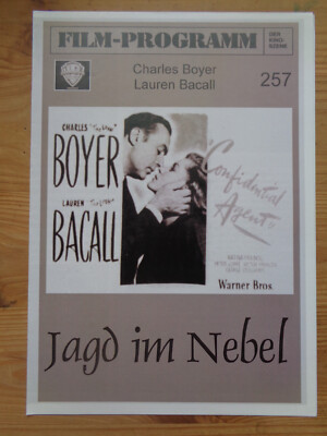 Filmprogramm FDK 257 Jagd im Nebel / Confidential Agent Charles Boyer, L.Bacall