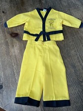 Korky Karate Outfit Baby Boy Yellow Outfit Costume 9-12 mo Vintage 1970s