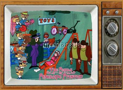 The Perils of Penelope Pitstop TV Fridge MAGNET 2'' x 3'' art SATURDAY MORNING CAR