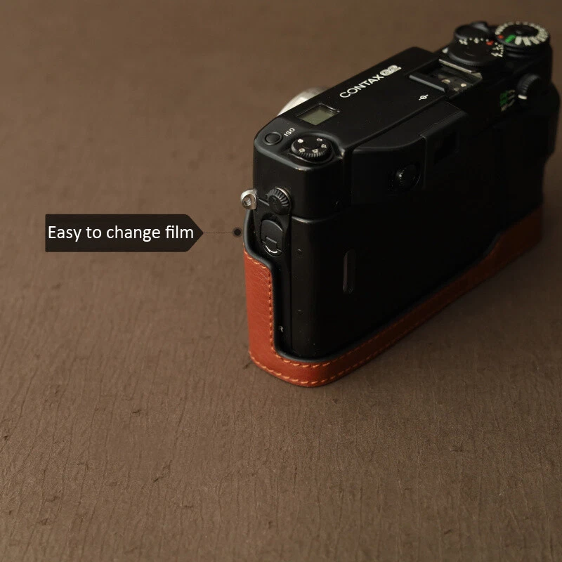 Genuine Real Leather Camera Bag Case Cover Protect Grip Strap for Contax G1 G2 - Image 4 of 4