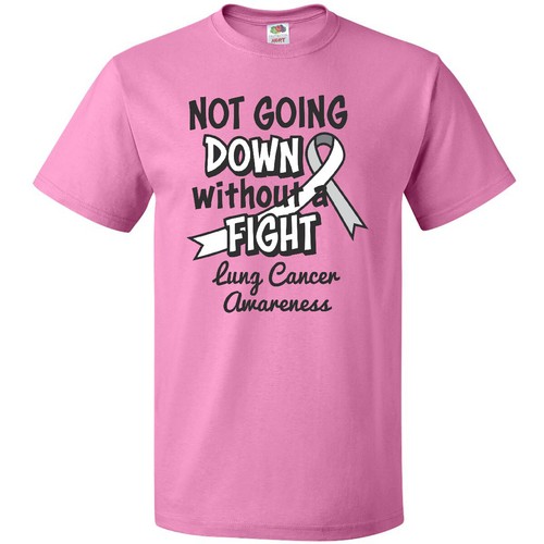 Inktastic Lung Cancer Awareness Not Going Down Without A Fight T-Shirt Mens Tees