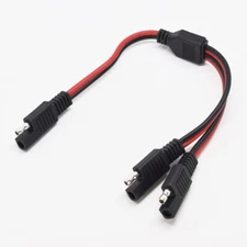 1pc 30cm 14AWG SAE Splitter 1 to 2 SAE Male to Female DC Power Automotive Cable