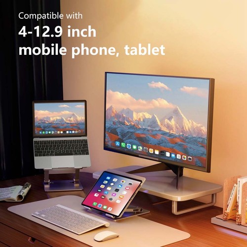 🔥Adjustable Laptop Stand 360 Rotating Ergonimic Foldable Laptop Riser for Desk - Picture 11 of 20