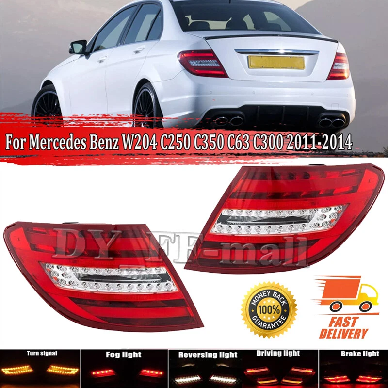 Left & Right LED Rear Tail Light Brake Lamp For Benz C-Class W204 S204 2011-2014 - Image 2 of 4