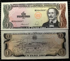 Dominican Republic 1 Peso Oro 1988 Banknote World Paper Money UNC Bill Note