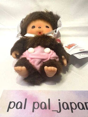 Sekiguchi Monchhichi Standard Bebichhichi Girl Plush Stuffed Doll S Size H5.12" - 第 2/13 張圖片