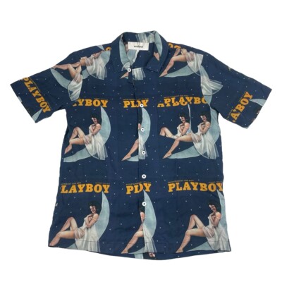 Soulland X Playboy 1973 Tencel Camp Shirt AOP Size Mens Small