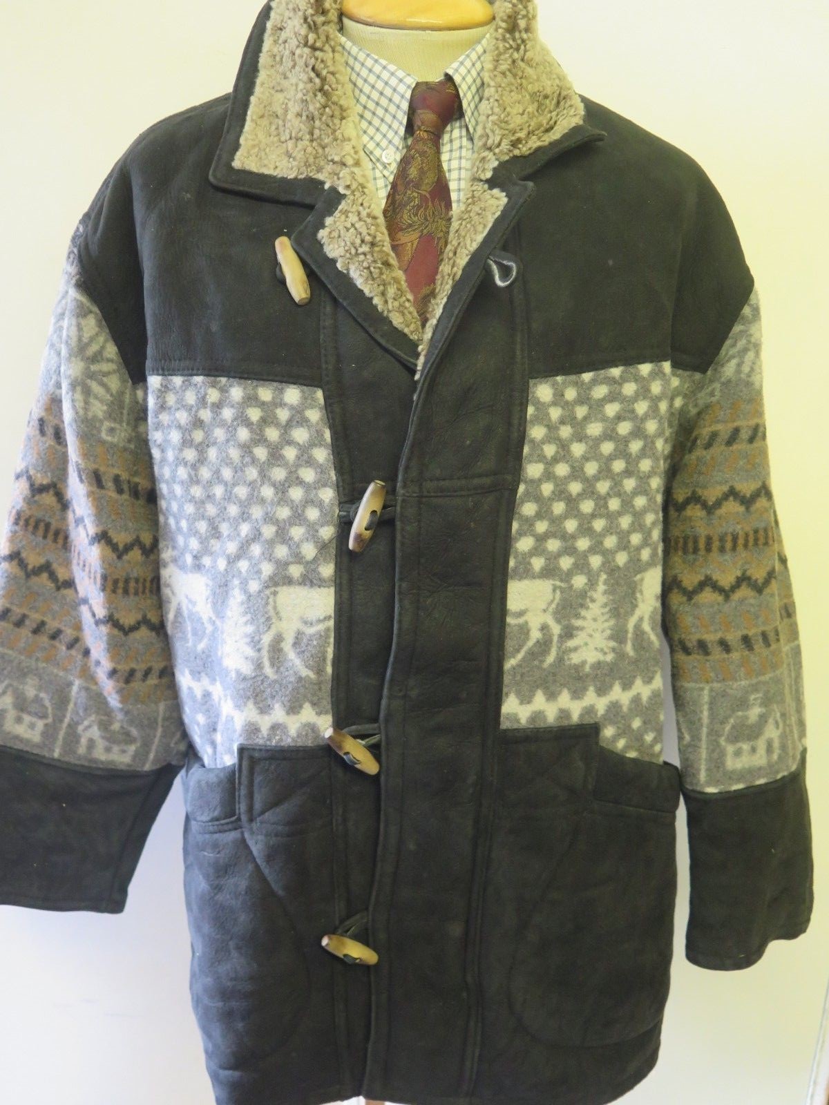 VINTAGE Aztec Jacket Retro Inca Navajo 