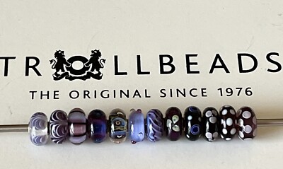 Trollbeads   Lila Lavendel Muranos   wählen Sie einen Bead!