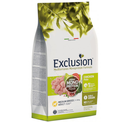 Scheda Tecnica Exclusion Mediterraneo Medium Adult 12Kg | Monoproteico