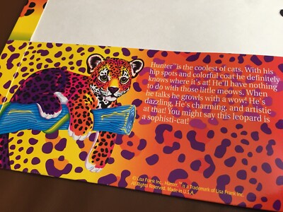 超希少・タグ付Lisa Frank ヒョウのハンター システム手帳 ヴィンテージ Rare Vintage Lisa Frank Rainbow Hunter Leopard/Cheetah/Cat Double
