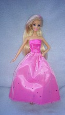 Barbie Puppen Kleid Pink Spitzen Prinzessin Ballkleid Brautkleid Hochzeit K58