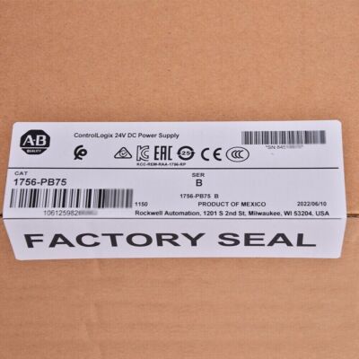 2022 New Factory Sealed AB 1756-PB75 SER B ControlLogix 24V DC Power Supply