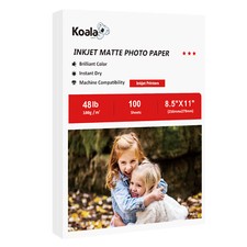 100 Koala Premium Matt Photo Paper 8.5x11 48lb for Inkjet Printer Epson HP Canon