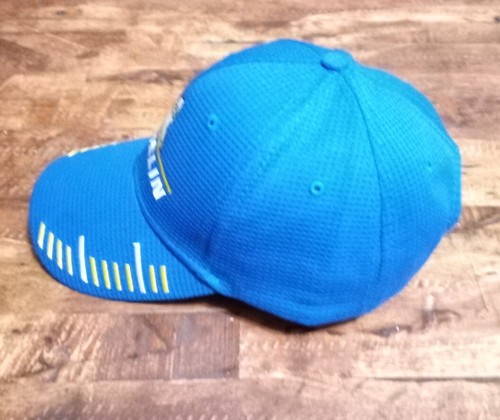 Michelin Man Tire Racing Baseball Cap Hat Adjustable Blue Yellow - Picture 4 of 9