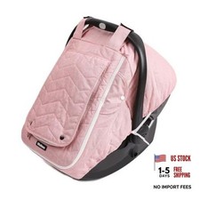 Baby Car Seat Cover - 3-Layer Thick Fabric, Waterproof, Breathable Mesh Window
