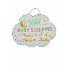 Baby Sleeping Door Sign    Shhh  Baby Sleeping  Nursery Hanging Sign
