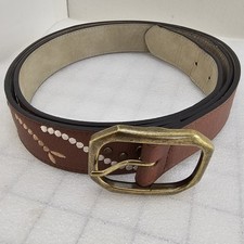 Belt Tooled  Laced Western Belt Southwestern Design 1.25  Size 3XL