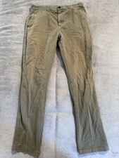 Taylor Stitch The Foundation Pant 32x31 Organic Cotton Army Green Chinos