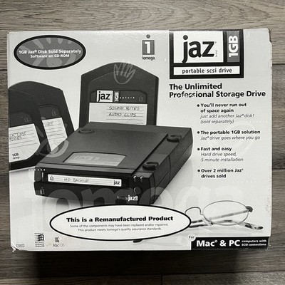 Iomega JAZ 1GB Portable Ultra SCSI Drive Storage for PC / MAC NEW OPEN BOX