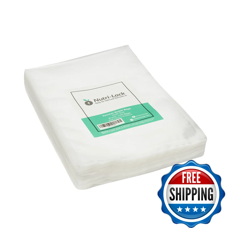 Nutri-Lock Vacuum Sealer Bags - Commercial Grade Bags - Works Sous Vide -Bpa -