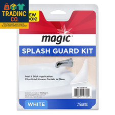 Splash Guard Kit - Prevent Water from Splashing Out of the Bath or Shower- White