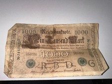 🇩🇪 German 1000 Mark Reichsbanknote 21 April 1910 Berlin -22D