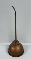 Eagle Thumb Pump Oiler Copper Brass Tone Oil Can Made In USA 11&rdquo; Vintage