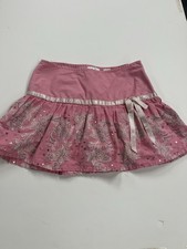 Girl Down Waist Skirt By justice Pink Floral With Sequins Size 7