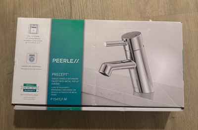 Peerless 1-Handle Faucet Chrome (Manual 108615) - Faucet Only(No Drain Included)