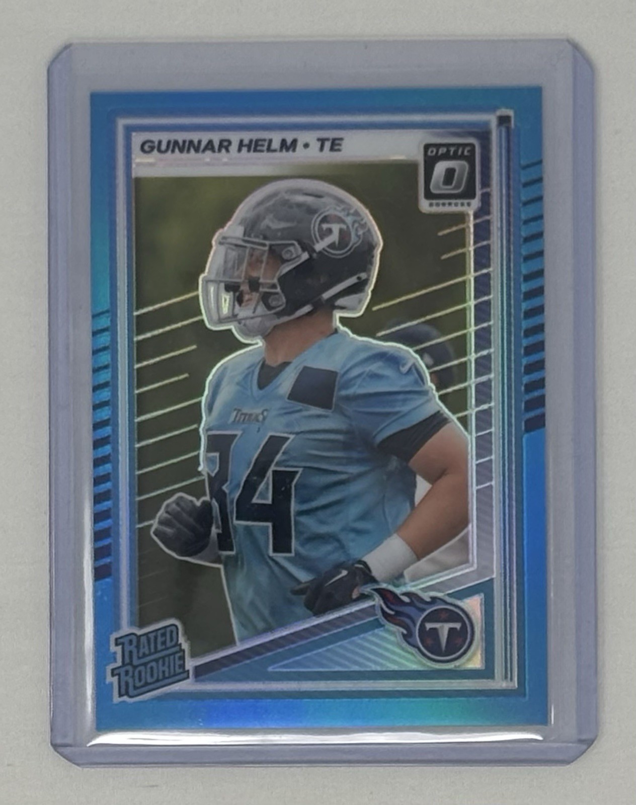 2025 Panini Donruss Optic - Rated Rookie Gunnar Helm #294 Aqua Prizm /349 (RC)