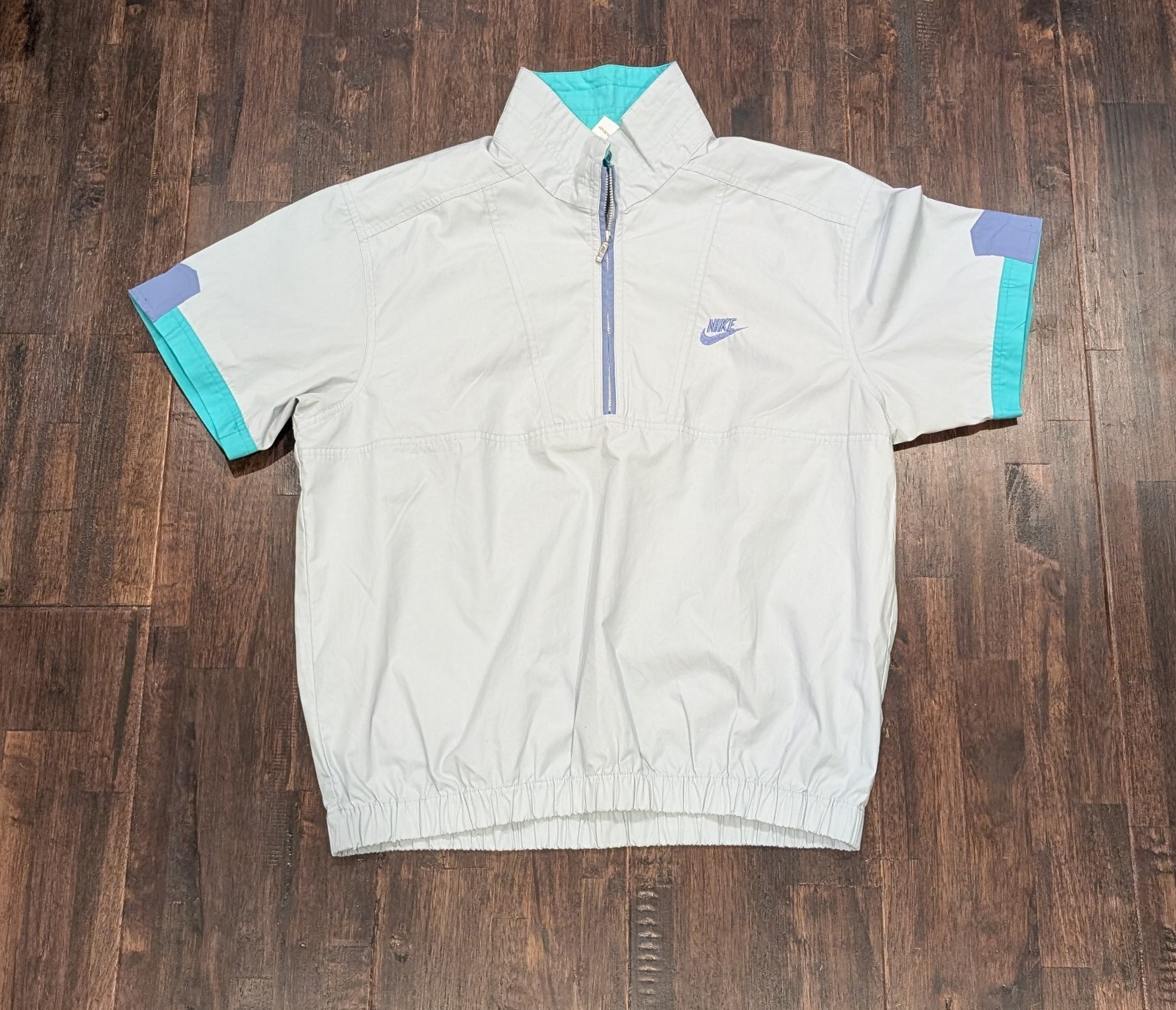 SACAI X NIKE Giacca pullover Nike vintage uomo grande grigio blu teal giacca a vento anni 90 retrò