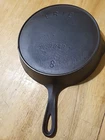 Pre Griswold Erie #8 Third Series Cast Iron Skillet. Fully Restored