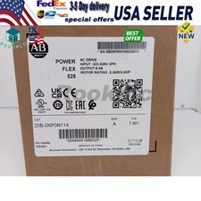 New Factory Sealed Allen-Bradley 25B-D6P0N114 PowerFlex 525 AC Drive US Free Tax