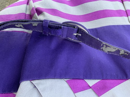 Hobbs Invitation UK 14 PURPLE Pink Grey Striped Pencil Dress PARTY COTTON - Bild 4 von 9