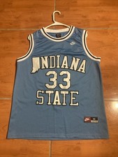 Larry Bird Indiana State Sycamores 33 Nike Team Sport NCAA Basketball Jersey M