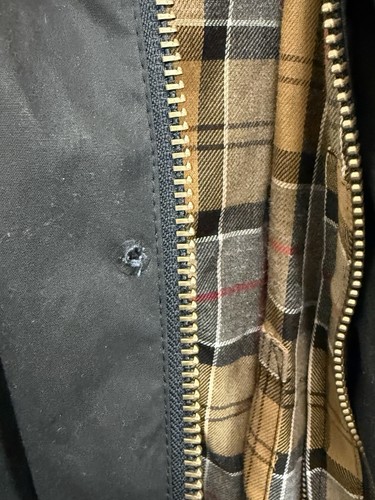 Chaqueta encerada Barbour Ashby para hombre talla XL VENTA AL POR MENOR $398 azul marino - Imagen 8 de 8