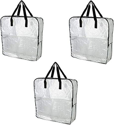 Ikea DIMPA 3 pcs Extra Large Storage Bag, Clear Heavy Duty Bags, Moth and Moistu
