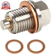M14 x 1.5 Stainless Steel Magnetic Oil Drain Plug with Neodymium Magnet Fits for