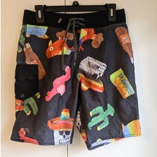 Vans Men's Isla Vista 100 Recycled Colorful Printed Swim Board Shorts Size 28
