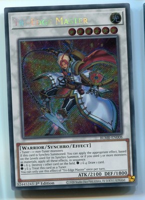 Yu-Gi-Oh! Tri Edge Master Secret Rare englisch BLMR-EN008 Dreiklingen Meister