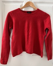 Charter Club Luxury 100 Cashmere Crew Neck Women Pullover Red Size XS/S READ