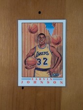 1991-92 Fleer Basketball Earvin Johnson #6 Pro Vision Insert