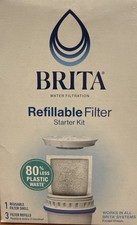 Brita Refillable Water Filter Starter Kit Reusable Shell Refills New