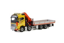WSI Models Volvo Silvasti; Volvo Fh4 Globetrotter Riged Truck Flat Bed + Palfinger 7800.2 1:50 01-2572