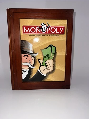 Parker Brothers Wooden box Game - Monopoly - Vintage Game Collection - Complete