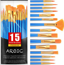 Best Model Miniature Paint Brushes Small Detail Art Paint Brush with Set 15 Pcs